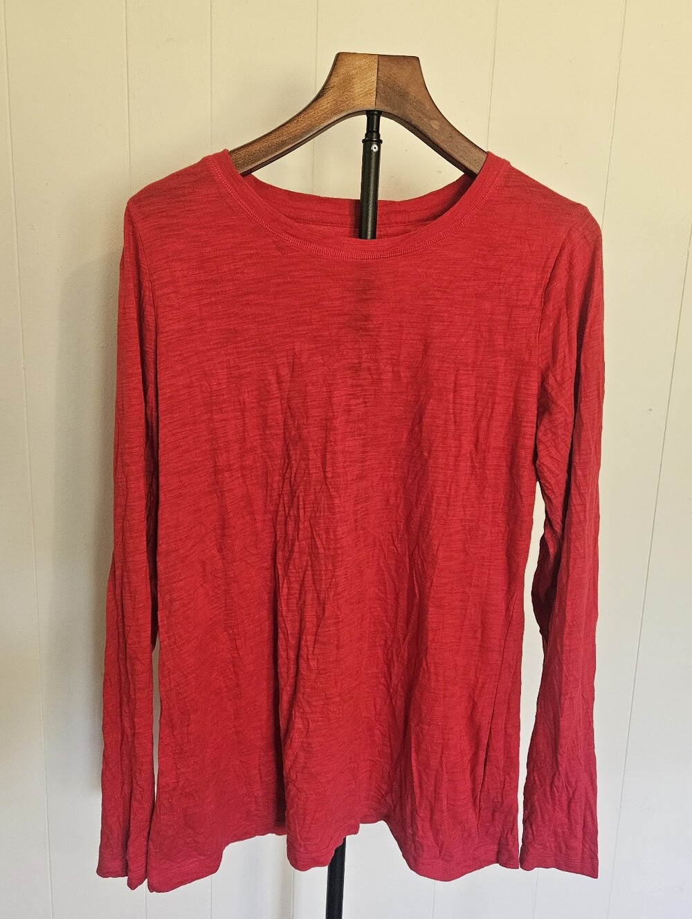 Mossimo Supply Co. Women's Long Sleeve Crewneck Top - Red Size XL